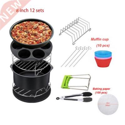 Air Fryer Accessories 8 Inch 12 Piece for Deep Air Fryer wit