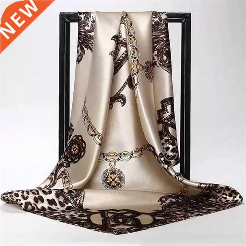 90*90cm Square Silk Scarves Women Foulard Head Scarf Ladies