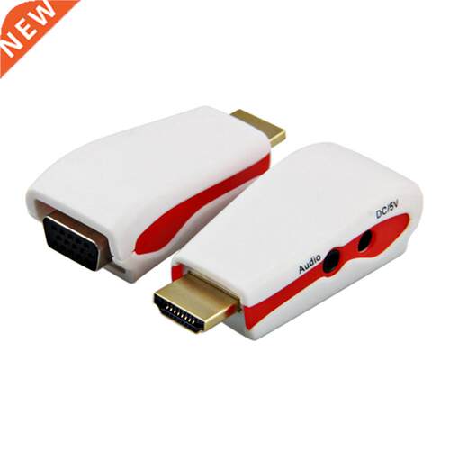 1080P HDMI To VGA Male To Female Converter Adapter With USB