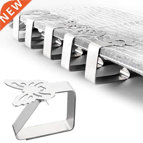1pc Stainless Steel Table Cloth Clip Promenade Round