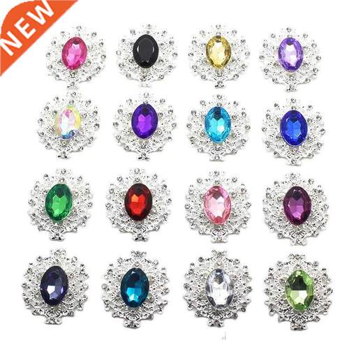 New Fashion Silver Flat-Bottomed Oval Alloy Button Decoratio
