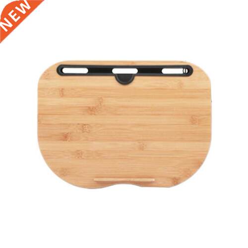 Portable Bamboo Laptop Table Pillow Lap Desk Bookshelf Tray