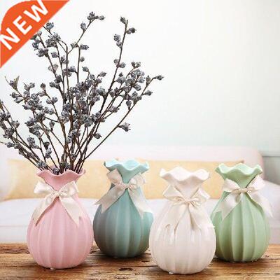Colorful Bowknot Ceramics Vase Simple Vase Home Decoration