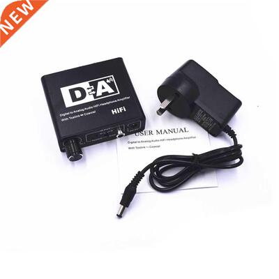 Coax Toslink to Analog Audio RCA L/R Converter AU Adapter