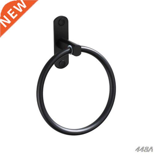 Black Space Aluminum Towel Holder Round Bath Towel Ring Wall
