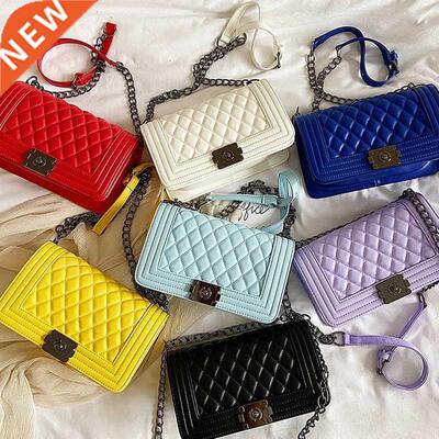 Luxury Brand Designer Femal Chain Shoulder Bag V-Line Lingge