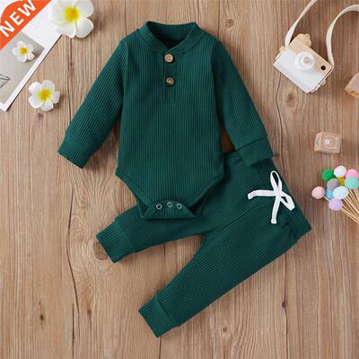 16 Colors Baby Outfits Solid Sets Infant Toddler Newborn Gir