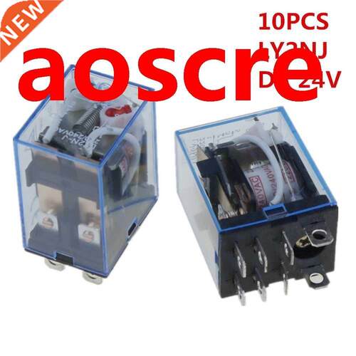 10pcs 24V DC Coil Power Relay DPDT LY2NJ HH62P-L JQX-13F