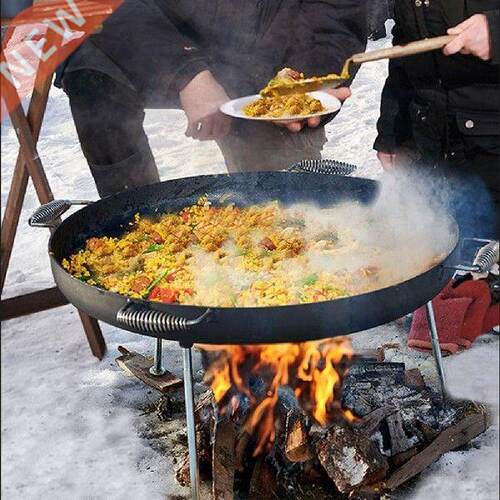 Foldable Campfire Stand Camping Bonfire Cooking Holder