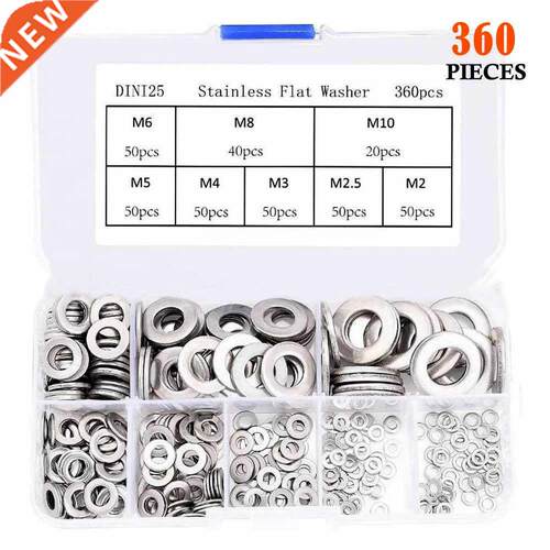 360pcs Flat Washer M2 M2.5 M3 M3.5 M4 M5 M6 M8 M10 o rings S