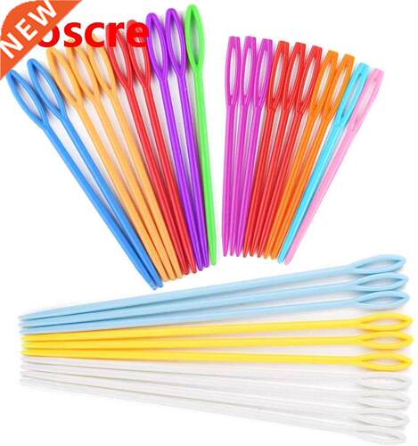 30PCS Large Eye Plastic Needles Learning Needles Safety Plas