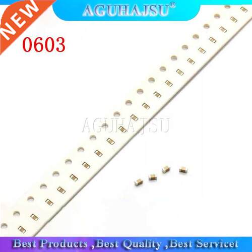 100Pieces 1Uf X5R Error 10% 16V 0603 105 SMD Thick Film Chip