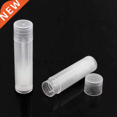 Cleap 50Pcs Empty Plastic Clear Lip Balm Tube Container Whol