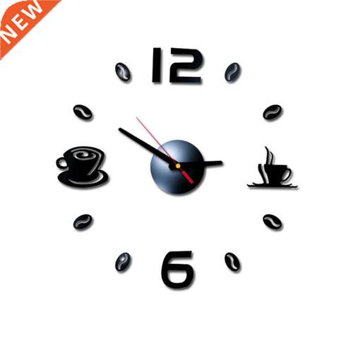 1pc Wall Clocks Acrylic  3D Self Adhesive Interior Wall C