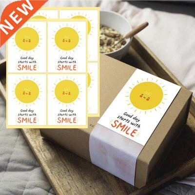 X4cm Good Day Starts With Smile Stickers Seal Labels For Sm