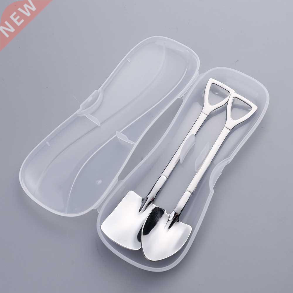 2PCS/set Stainless Steel Iron Shovel Spoon Coffee Ice Cream