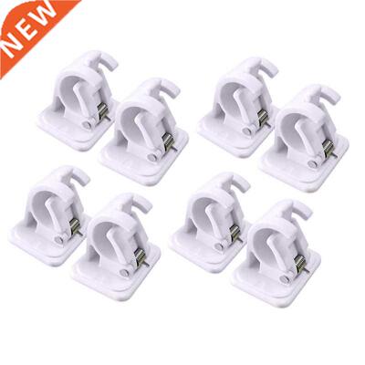 8Pcs Self Adhesive Curtain Rod Holder Wall Hooks Drapery Pol