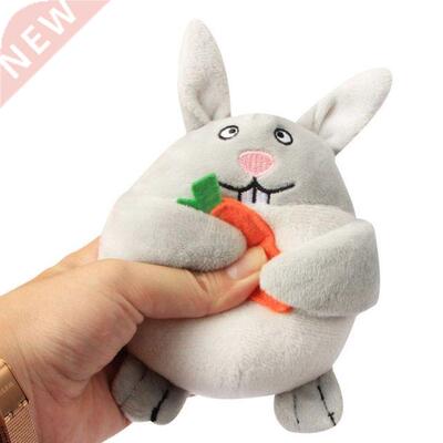 Rabbit Carrot Shape Pet Squeaky Toys Dog Hide and Seek Plush