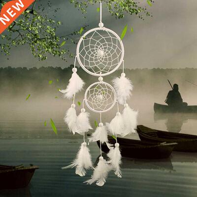 Handmade Girl Heart Indian Dream Catcher Net with Feathers