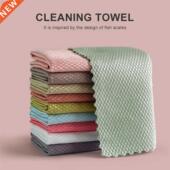 Kitchen MIrror Glass Towel Cloth Cleaning 5Pcs