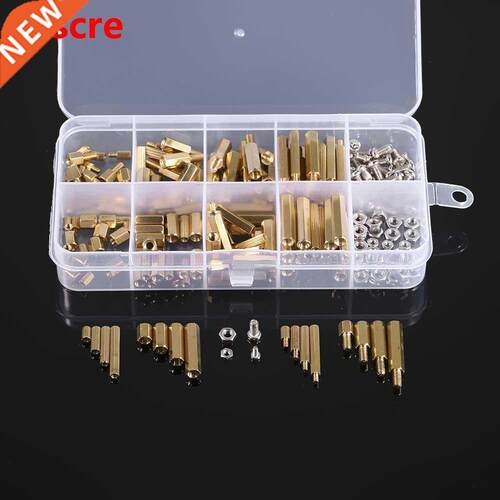 240PCS M2 M Screws Threaded Standoffs Male Female Brass Sta