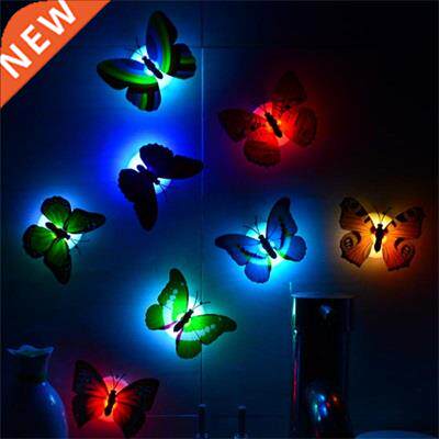 Cute Butterfly Led Nght Lght Home Room Desk Wall Decor