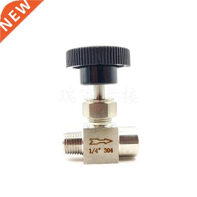 needle vlve djustble 1/4'' 3/8''1/2'' mle to femle thr