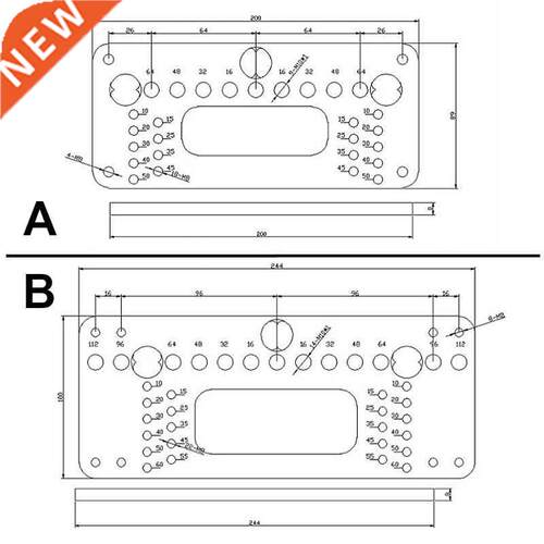 Hole Handle Pitch Punch Locator Woodworking Aluminum Alloy