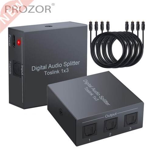 3 way Spdif Toslink Optical Digital Audio Splitter One inpu