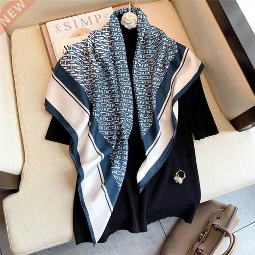 2022 square scarf fashion decoration Silk Twill Feeling He
