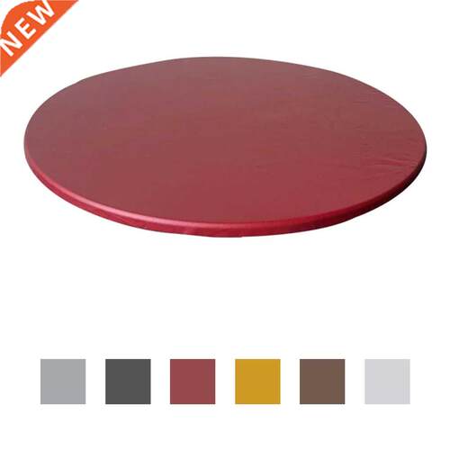 Round Table Cloth Wipeable Table Cover Solid Color Dining