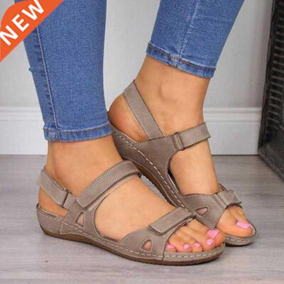 New Women Sandals Flat Open Toe Shoes Women Casual Platform