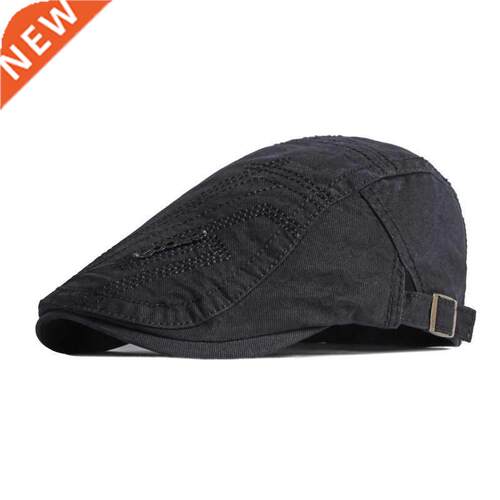 NEW Cotton Beret Hats For Men Spring Summer Herringbone News