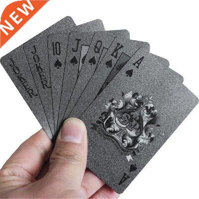 Black Poker Deck Plastic Playing Cards Board Games
