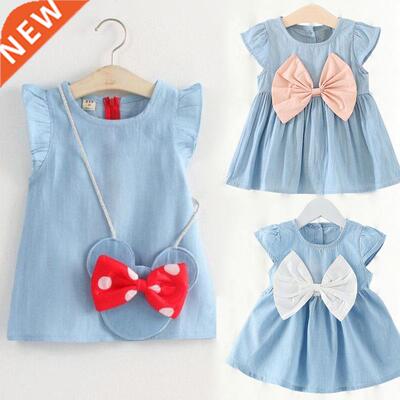 Kds Dresses Grls Casual New Fashon Costumes Cute Denm Ch