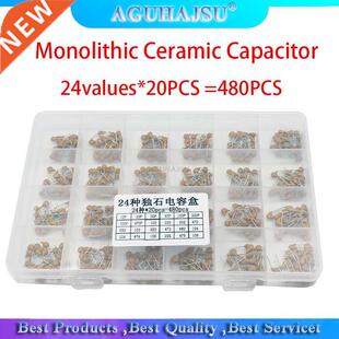 24values*20PCS =480PCS Monolthc Ceramc Capactor 10pF~10u