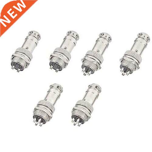 16PCS Silver Male Female Aviation Plug 16Mm Gx16-4 Panel