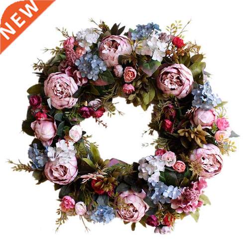 53cm Door Wreath Large Garland Artificial Flower Wreath Wall