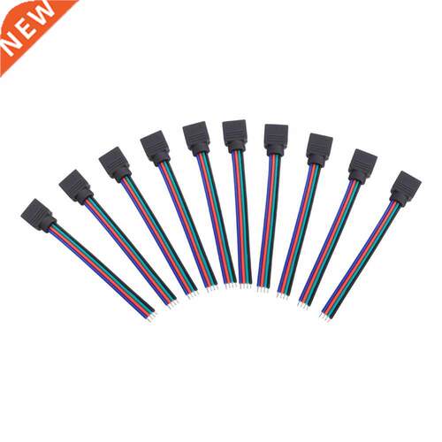 10Pcs 4Pn Male + Female Connector Wre Cable for 3528 5050