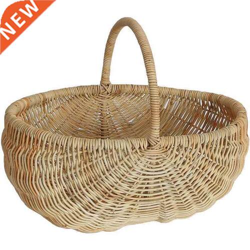 King Kong Rattan Oval Basket Handle Storage Basket Bread