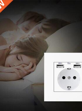 Double usb EU Standard Outlet Wall USB Power Socket, Many Ne