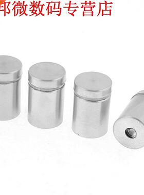 2X Spacer voor schroeven, voor glas/spiegel/nagels, rvs, zil