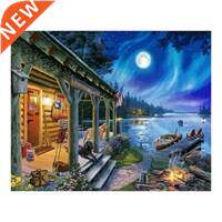 Moonlight Lodge Paint By Numbers For Adults Beginner