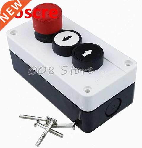 NC Emergency Stop NO Black White Momentary Push Button Switc