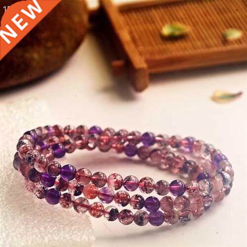 Natural Purple Super 7 Seven Red Lepdocrocte Quartz Bracel