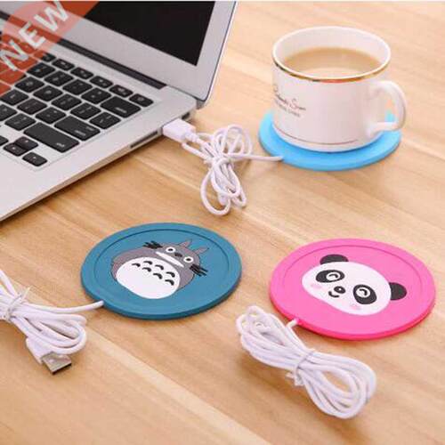USB Warmer Gadget Cartoon Silicone thin Cup-Pad Coffee Tea D