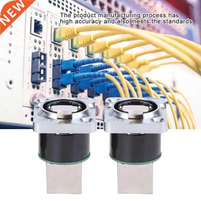 2Pcs Connector RJ45 Right Angle Connector Fire Retardant Ins