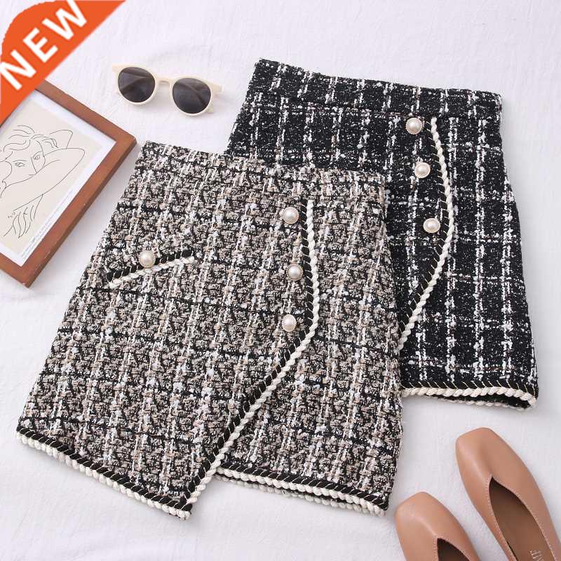 Tweed Skrts for Women Sold Hgh Wast Slmmng Skrts Autu