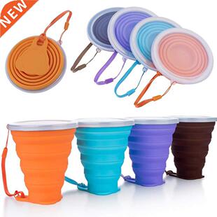 Folding Cups 270ml BPA FREE Food Grade Water Cup Travel Sili