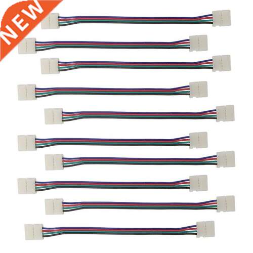 2/5Pcs RGB LED Strip Connector 4 Pin 10mm Wide LED Strip Lig